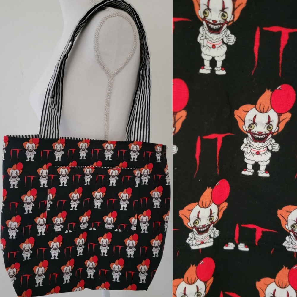 HANDMADE With Love " IT " Clown Shoulder/Hobo Bag   One Size